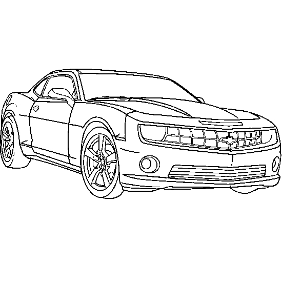 Coloriage d'une voiture de sport tuning sur fond neutre