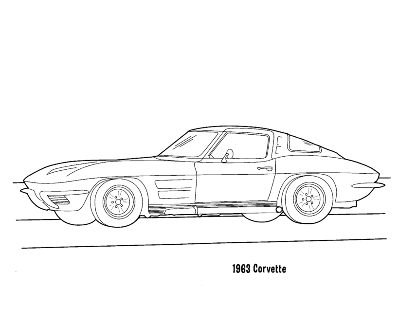 Coloriage d'une voiture de sport tuning stylisée sur fond neutre