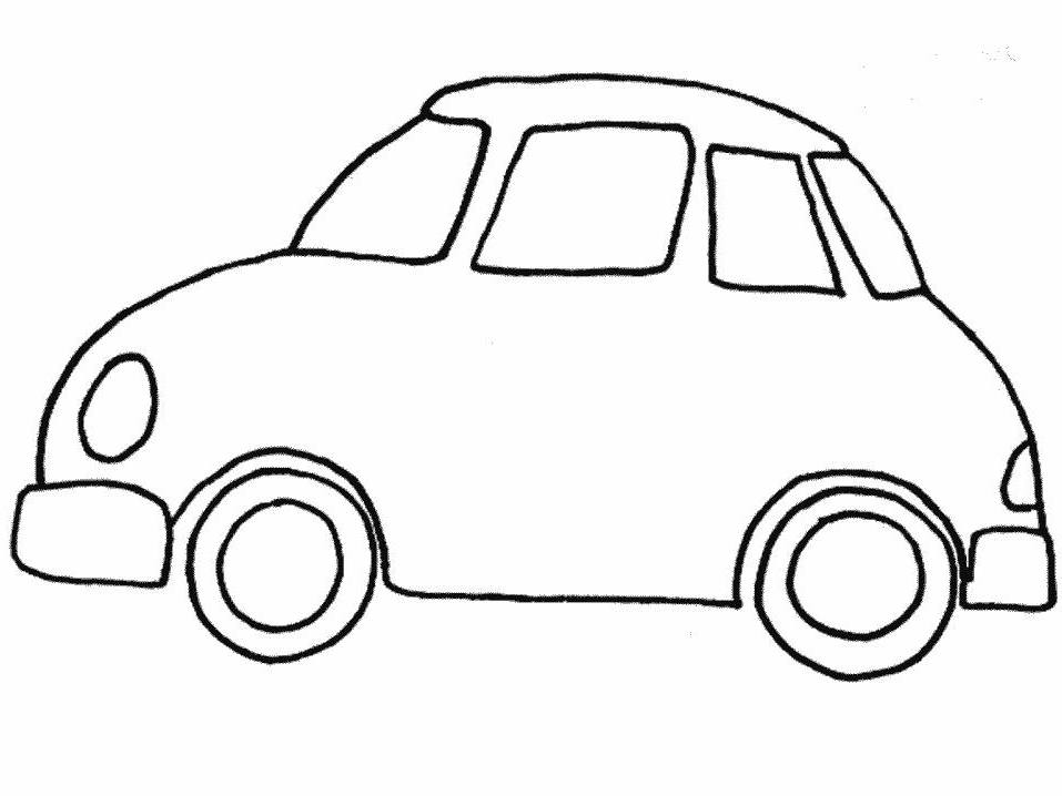 Coloriage d'une voiture de sport tuning sur fond simple
