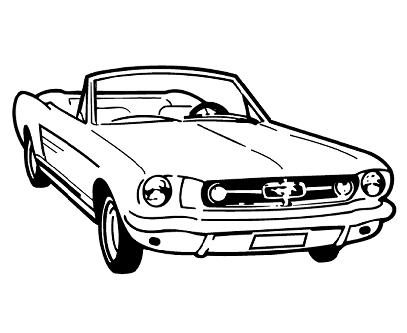 Coloriage d'une voiture de sport tuning sur fond neutre