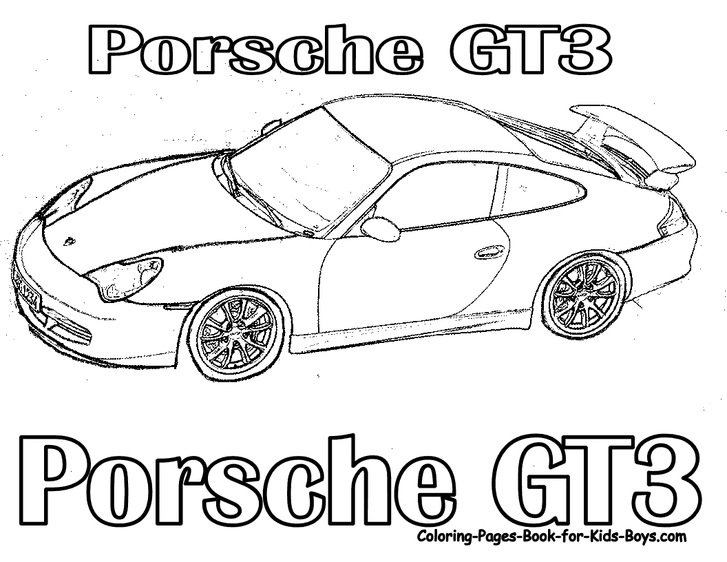 Coloriage d'une voiture de sport tuning sur fond minimaliste