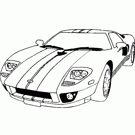 Coloriage d'une voiture de sport tuning dans un style dynamique