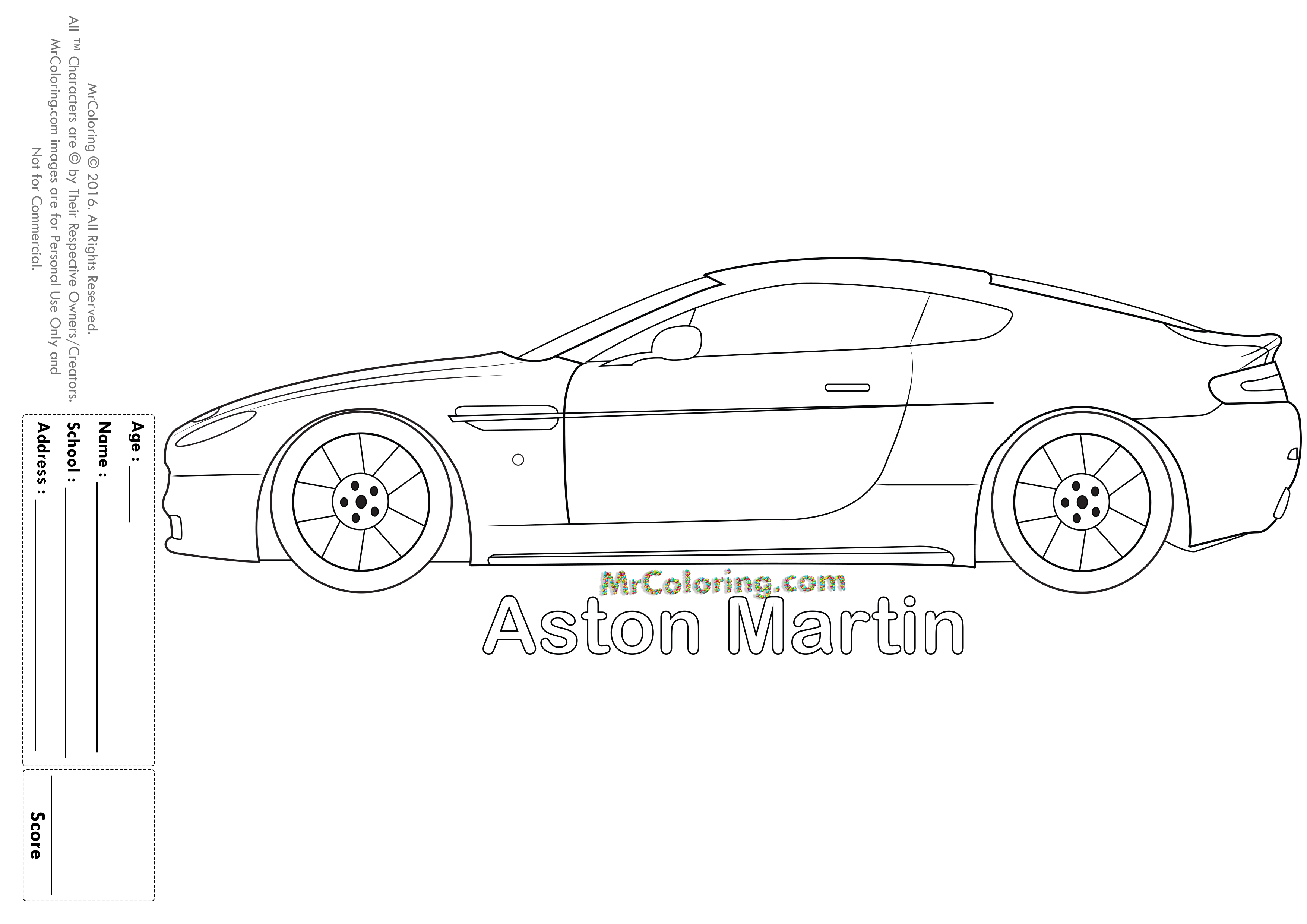Coloriage d'une voiture de sport tuning sur fond neutre