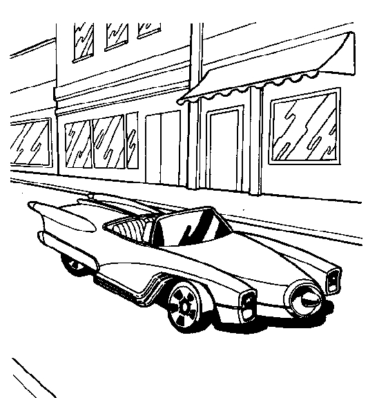 Coloriage d'une voiture de sport tunée sur fond neutre