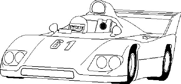 Coloriage d'une voiture de sport tuning sur fond neutre