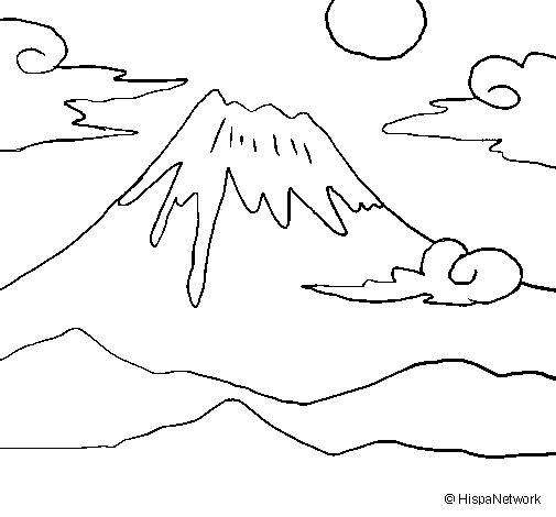 Volcan en éruption entouré de verdure