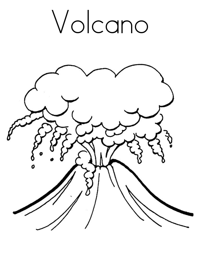 Un volcan en éruption au milieu d'une nature verdoyante