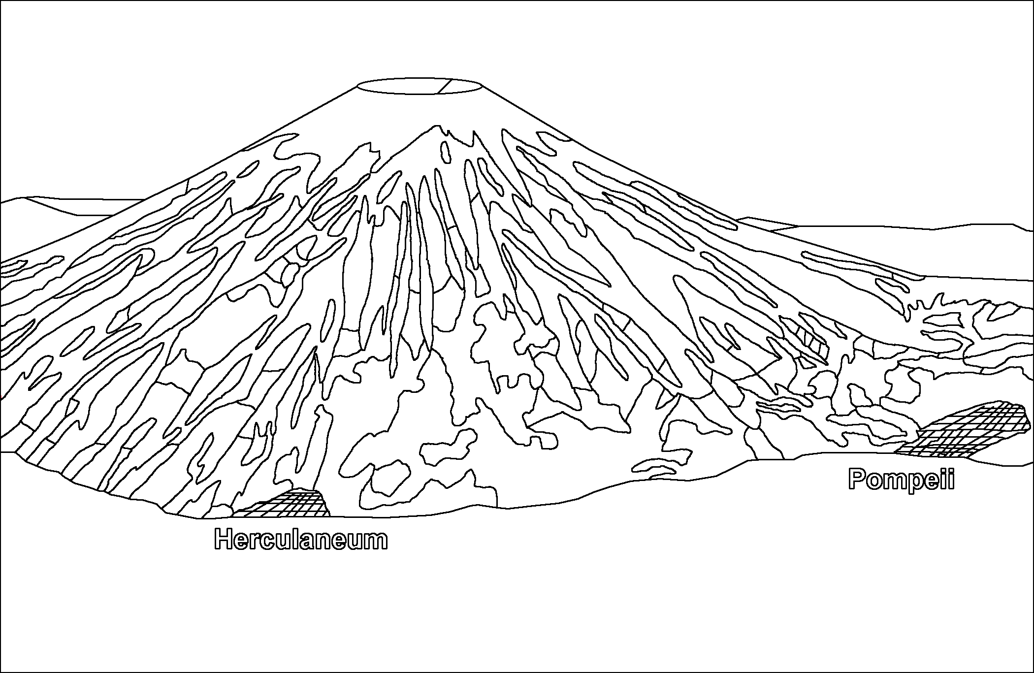 Un volcan en éruption sur fond de nature sauvage