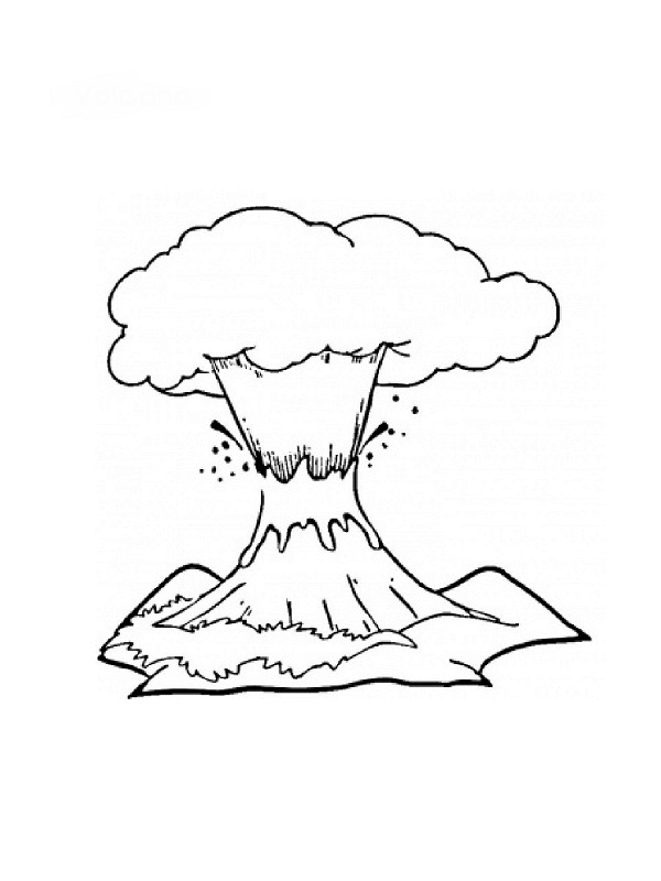 Coloriage Volcan #35495 à imprimer Coloriage Volcan #35495 à imprimer