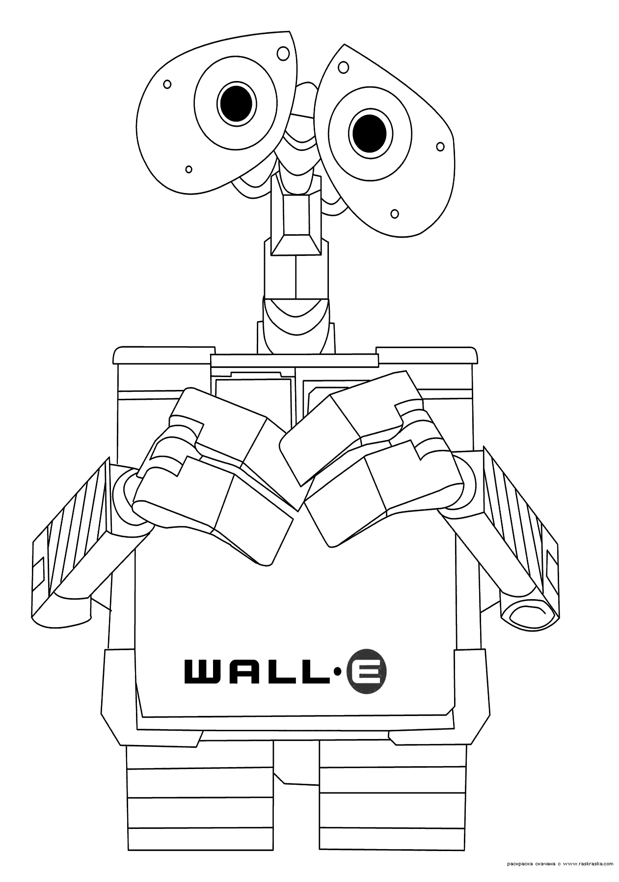 Wall-E explorant une planète désertique avec un robot compagnon
