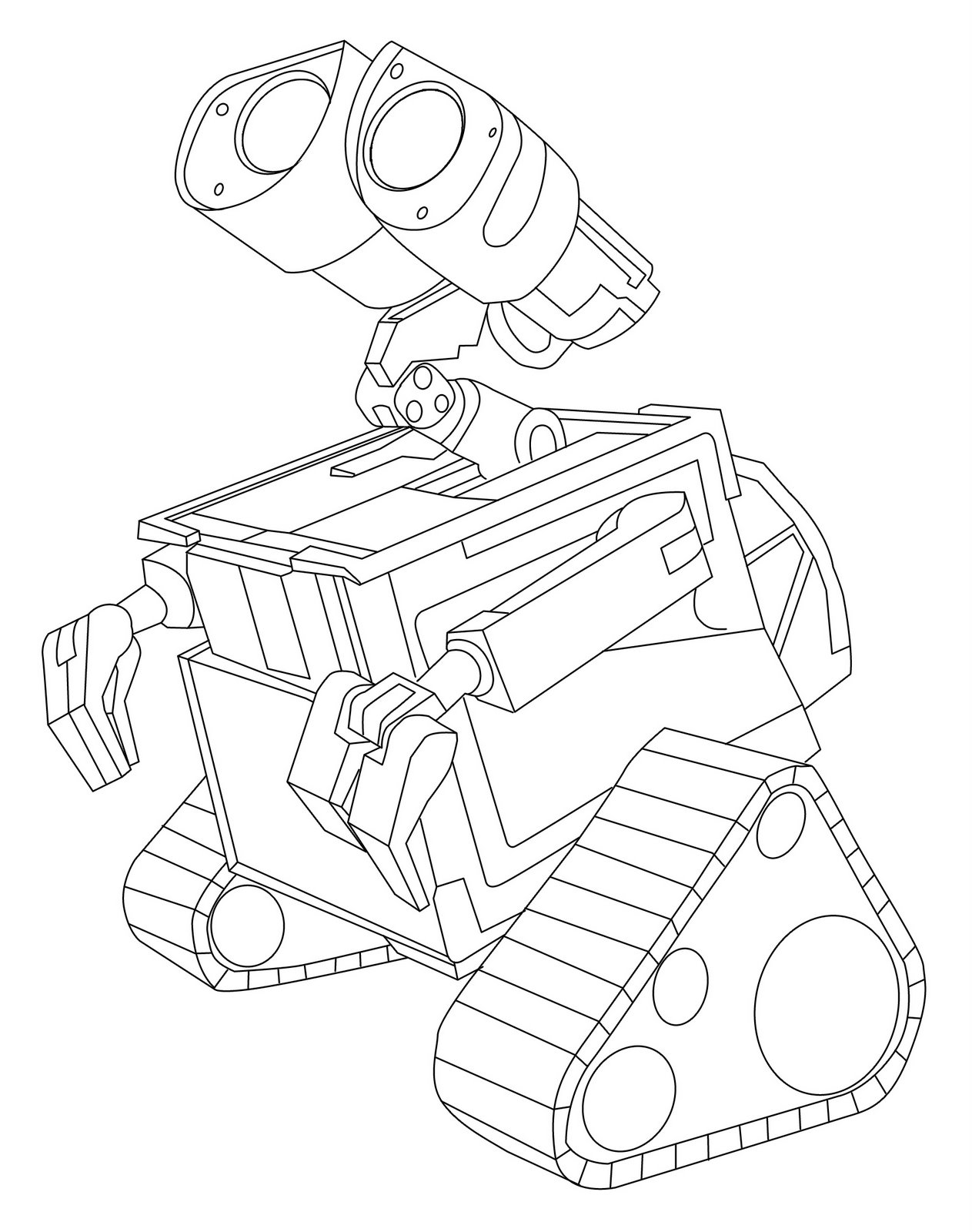 Wall-E en pleine exploration sur une planète désertique