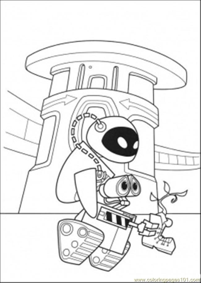 Wall-E et Eve dans un paysage futuriste