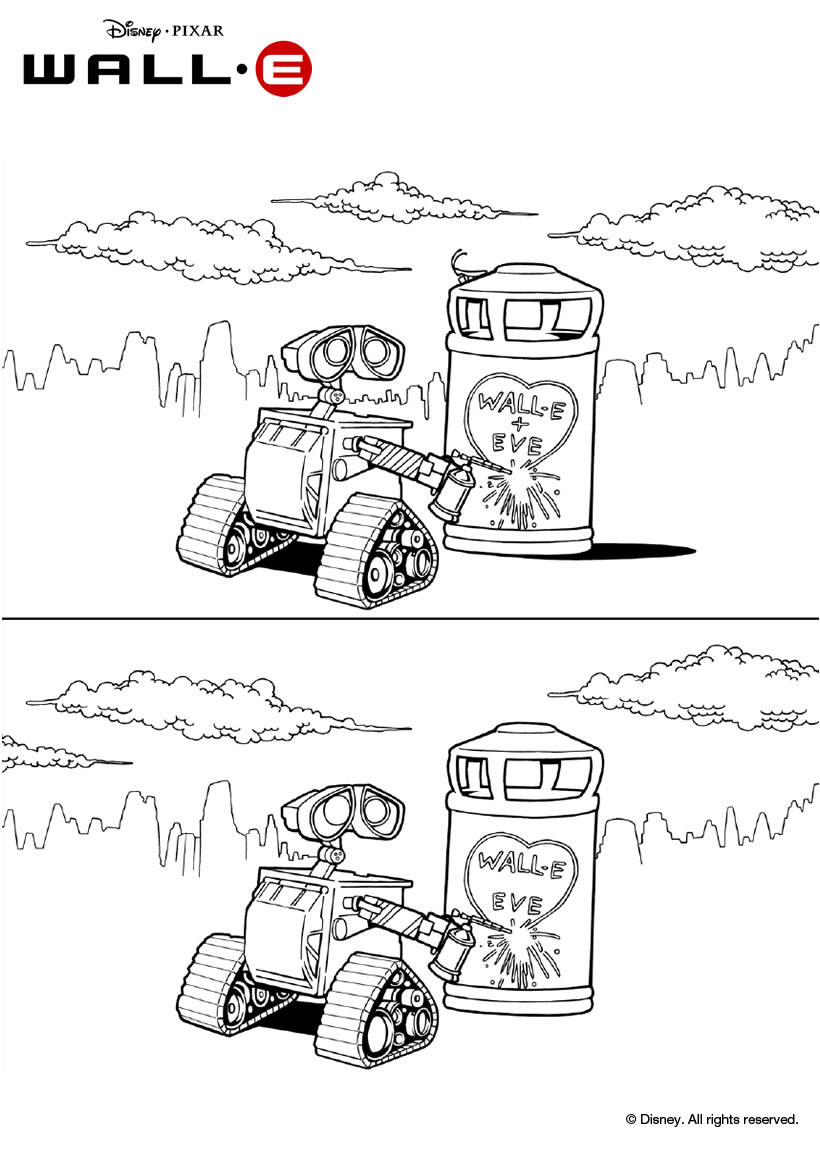 Wall-E et Eve en pleine exploration dans un paysage futuriste