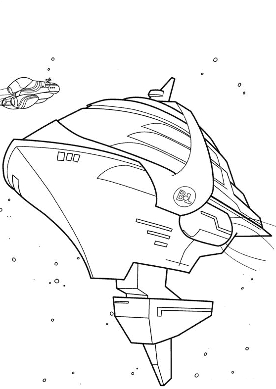 Coloriage de Wall-E contemplant la Terre depuis l'espace
