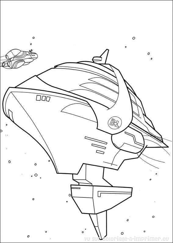 Coloriage de Wall-E sur fond de paysage futuriste