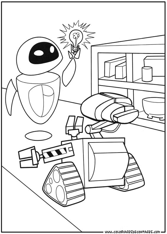 Wall-E et Eve en mission de nettoyage sur une planète désolée