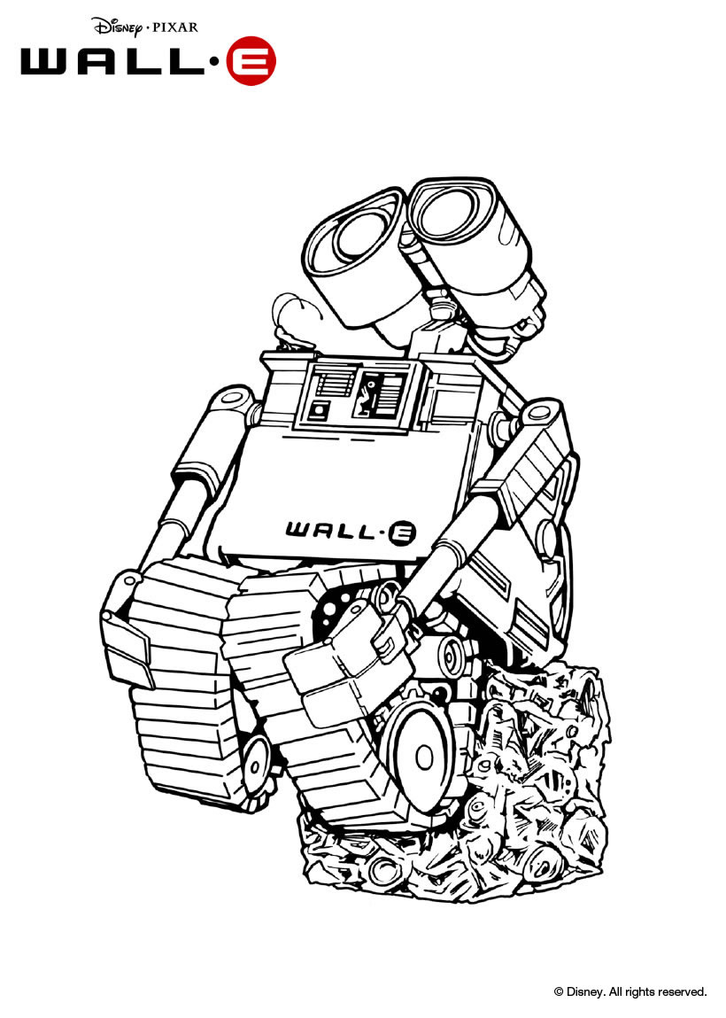 Wall-E et Eve dans un décor futuriste d’un paysage désolé
