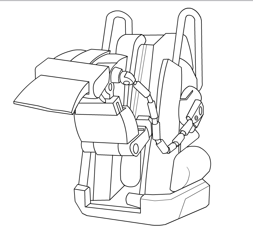 Coloriage de WALL-E dans un paysage futuriste