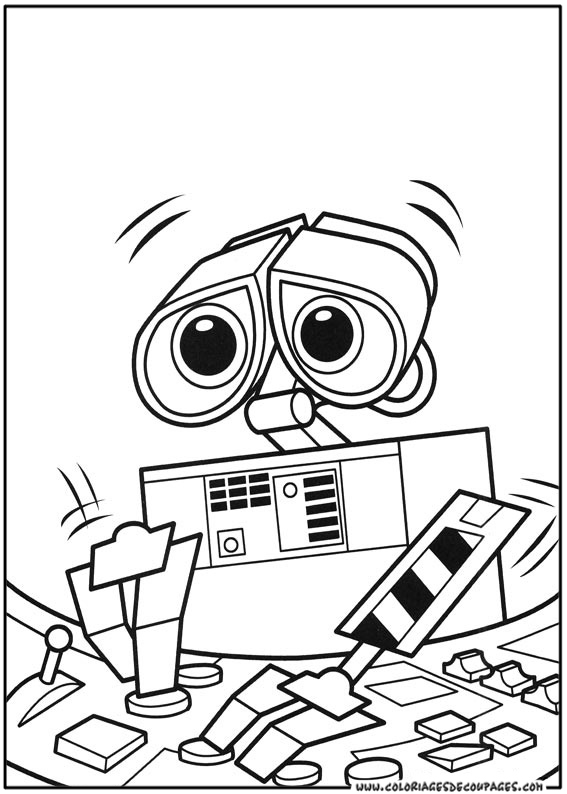 Wall-E et Eve dans un paysage futuriste