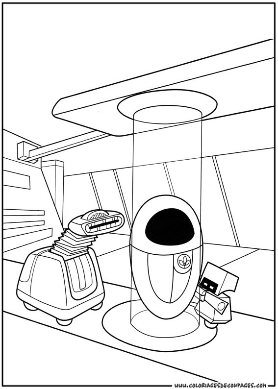 Wall-E explorant un paysage futuriste