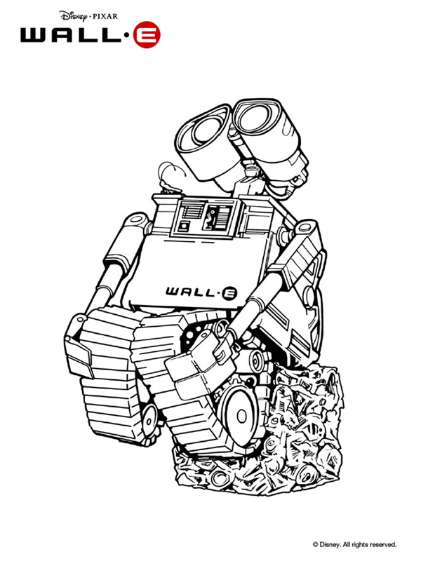 WALL-E et Eve dans un décor futuriste