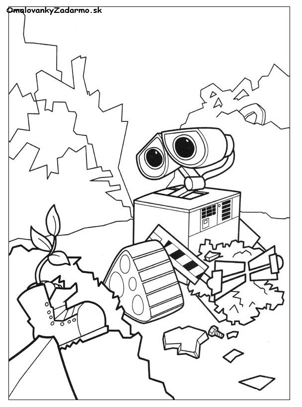 WALL-E et EVE au cœur d'un paysage futuriste