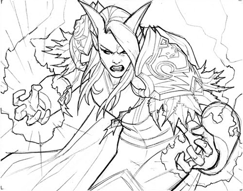 Un guerrier de la franchise Warcraft en pleine bataille