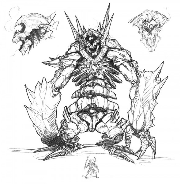 Personnage de Warcraft en pleine action dans un décor fantastique