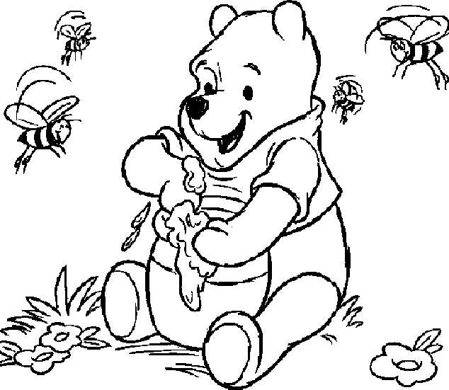 Winnie l'Ourson en train de profiter d'un moment de détente dans la forêt