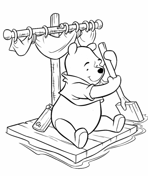 Winnie l'Ourson assis sur l'herbe, entouré de ses amis