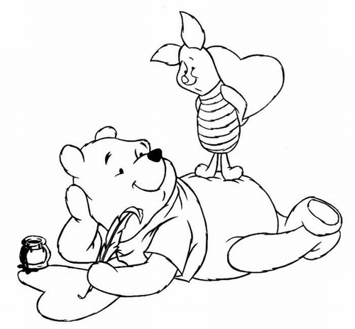 Winnie l'Ourson et ses amis se reposent dans la forêt