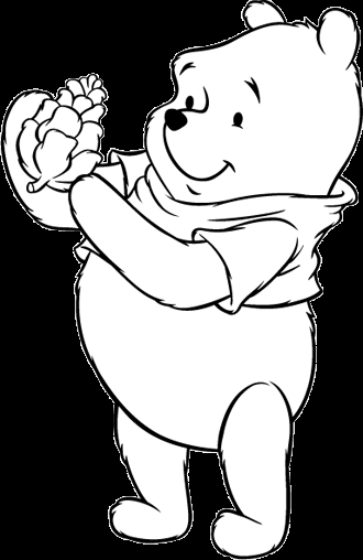 Winnie l'Ourson en train de savourer un pot de miel sous un arbre
