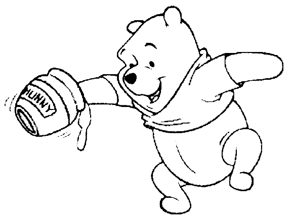 Winnie l'Ourson et ses amis en pleine dégustation de miel dans la forêt