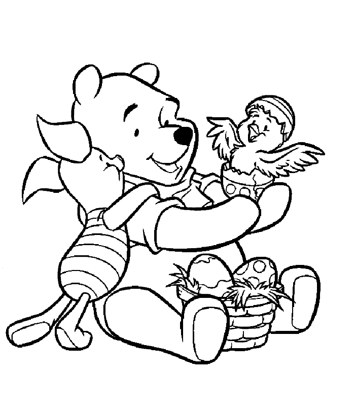 Winnie l'Ourson assis sous un arbre, entouré de ses amis
