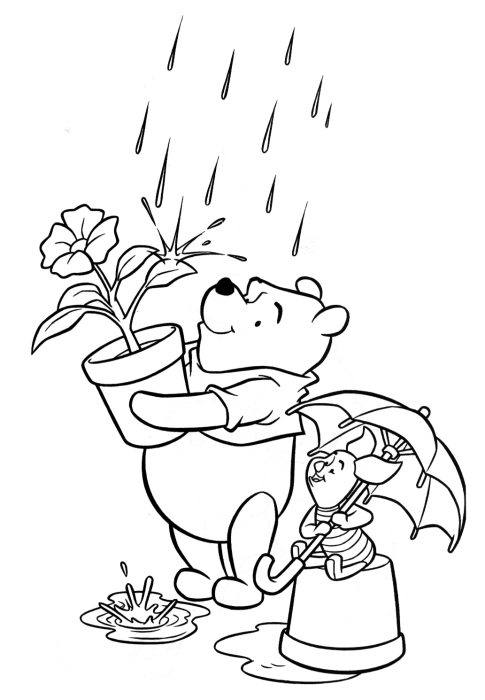 Winnie l'Ourson et ses amis dans une scène joyeuse de partage