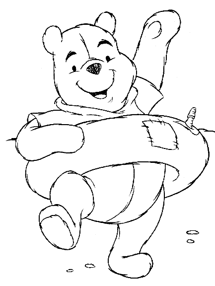 Winnie l'Ourson et ses amis dans une scène joyeuse au milieu de la forêt