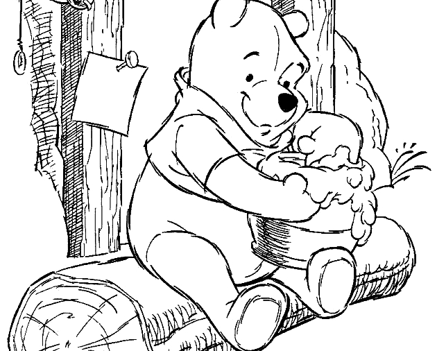 Winnie l'Ourson et ses amis au bord d'un arbre