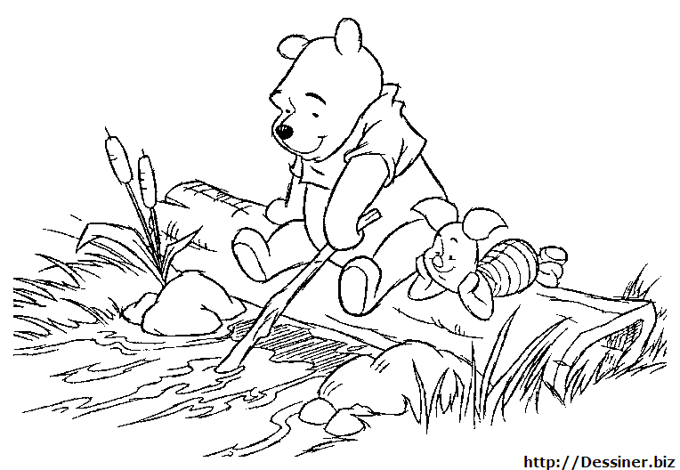 Winnie l'Ourson entouré de ses amis dans la forêt