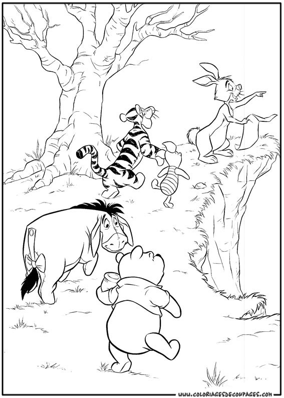 Winnie l'Ourson et ses amis dans un moment de partage en plein air