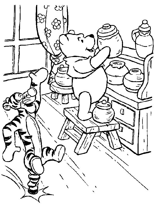 Winnie l'Ourson et ses amis au jardin en train de jouer