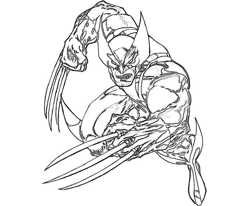 Wolverine en pleine action avec ses griffes sorties
