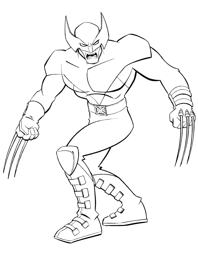Wolverine en pleine action dans un décor urbain