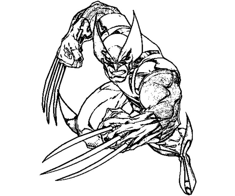 Wolverine en pleine action avec son emblématique griffe
