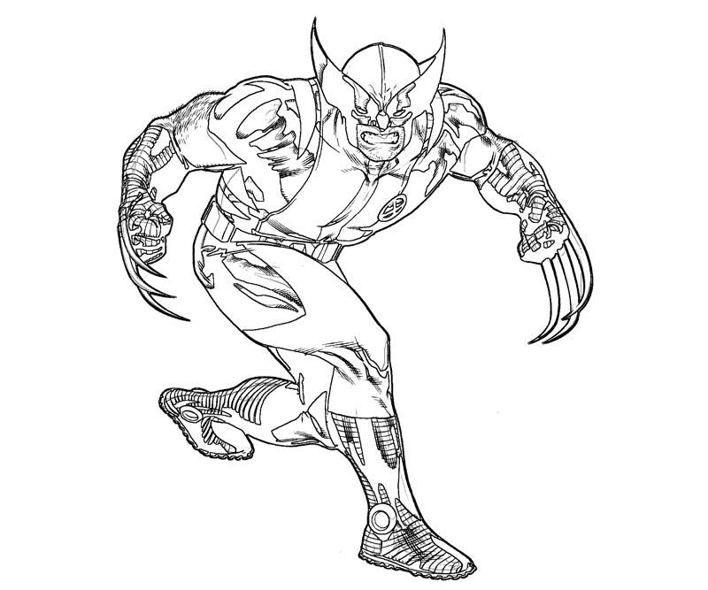 Wolverine en pleine action avec ses griffes acérées