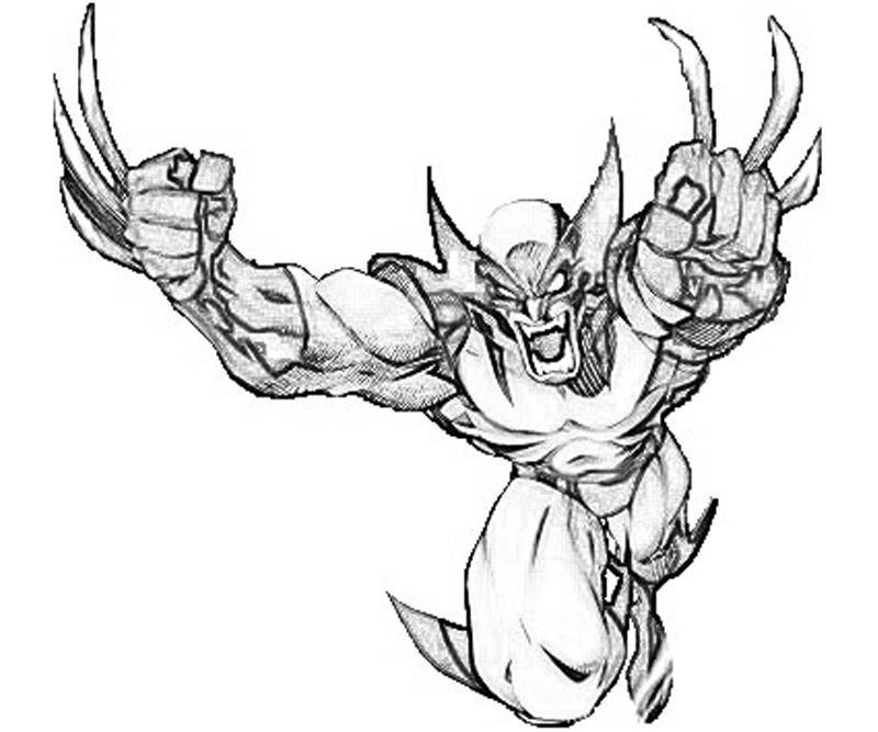 Wolverine en pleine action, prêt à combattre dans un décor urbain