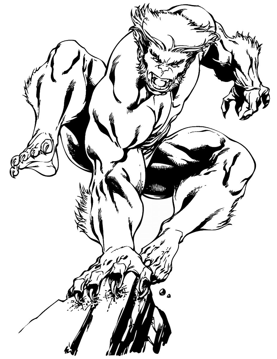 Wolverine en pleine action dans un combat intense