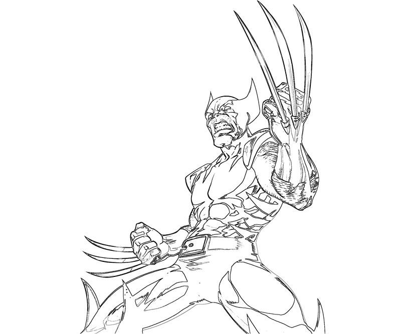 Wolverine en pleine action avec ses griffes acérées
