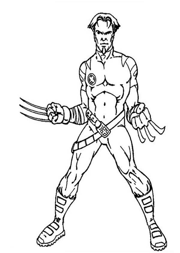 Wolverine en pleine action avec ses griffes sortis