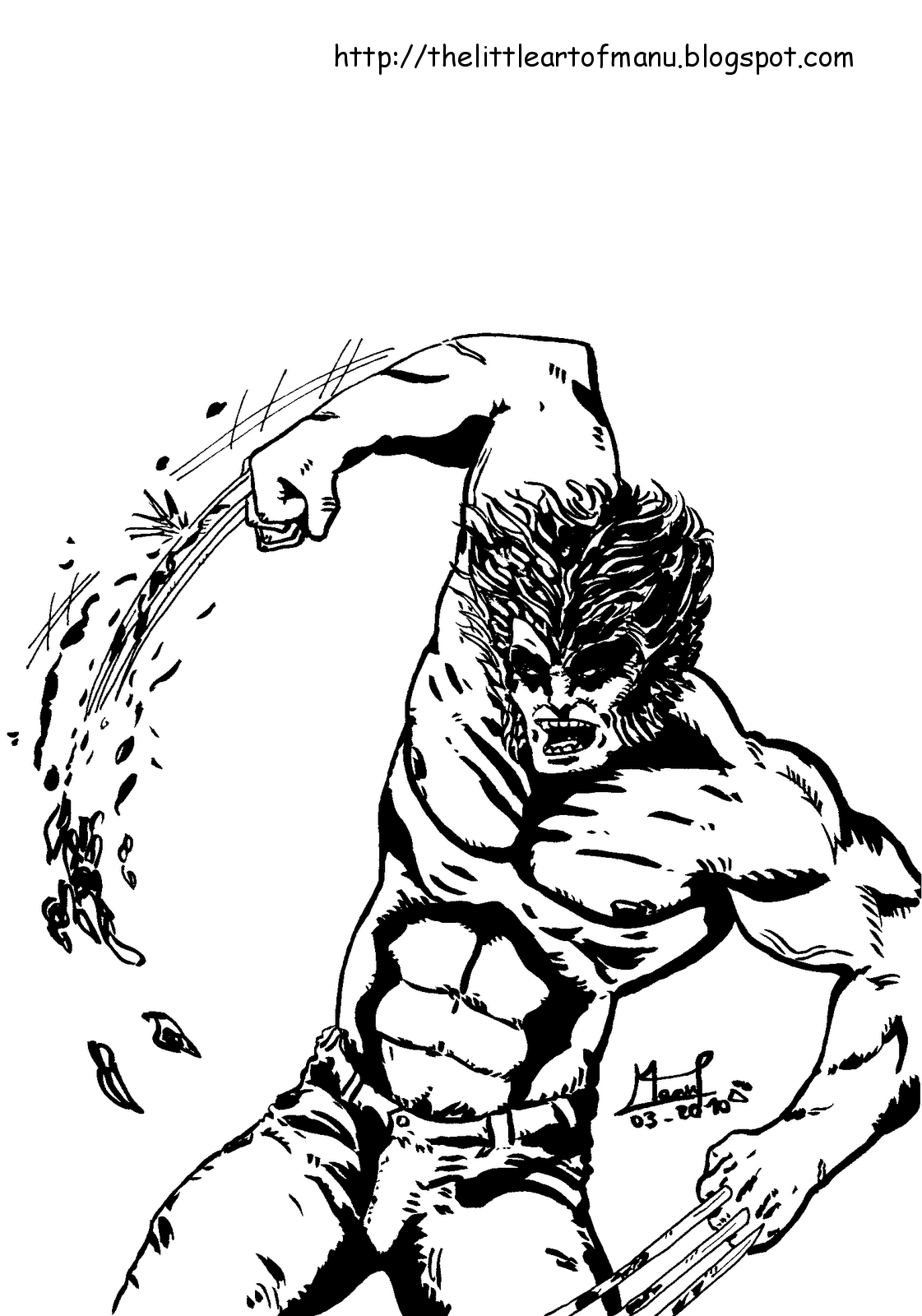 Wolverine en pleine action dans un décor urbain