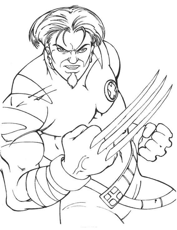 Wolverine en pleine action avec ses griffes sorties